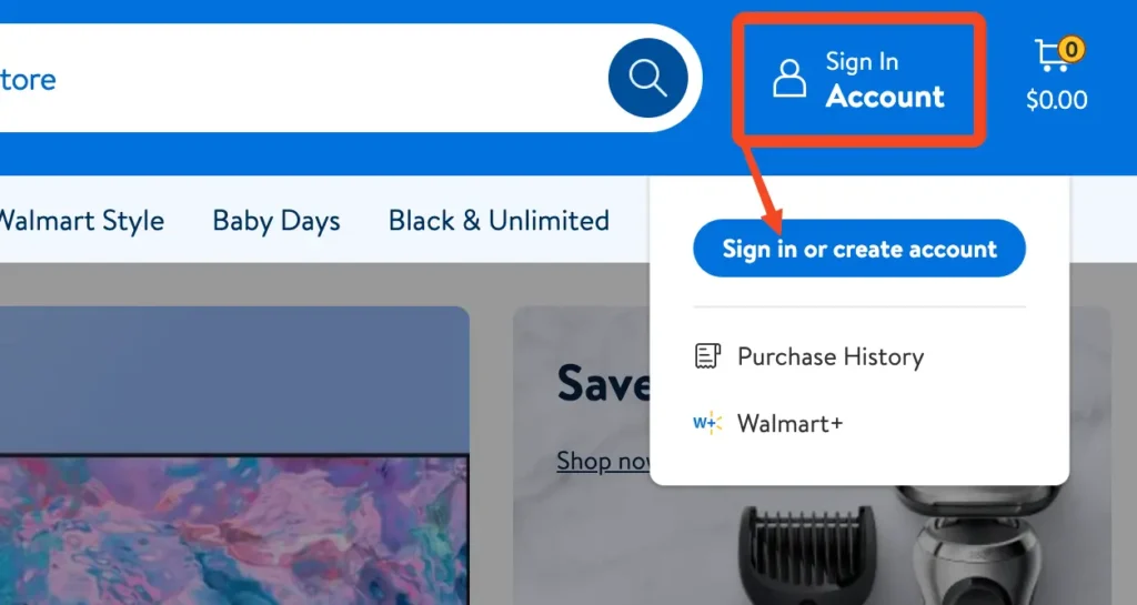 pagina de registro en walmart