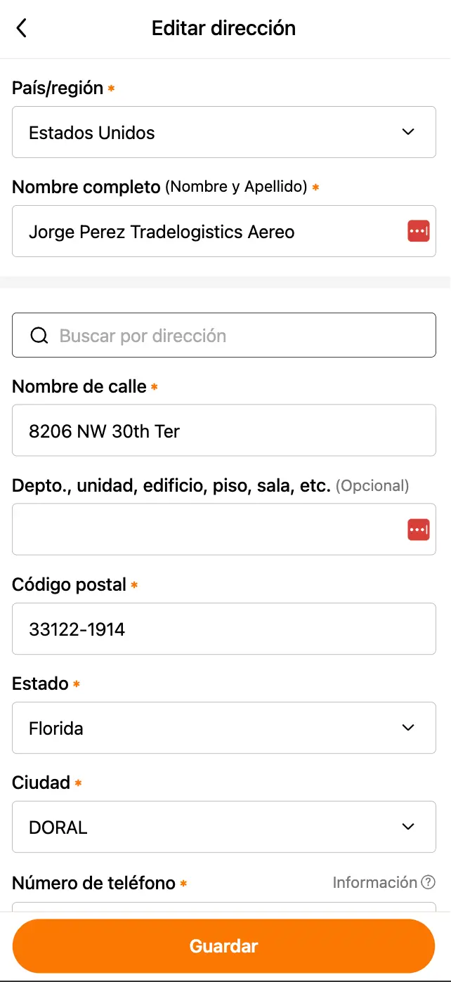 address form